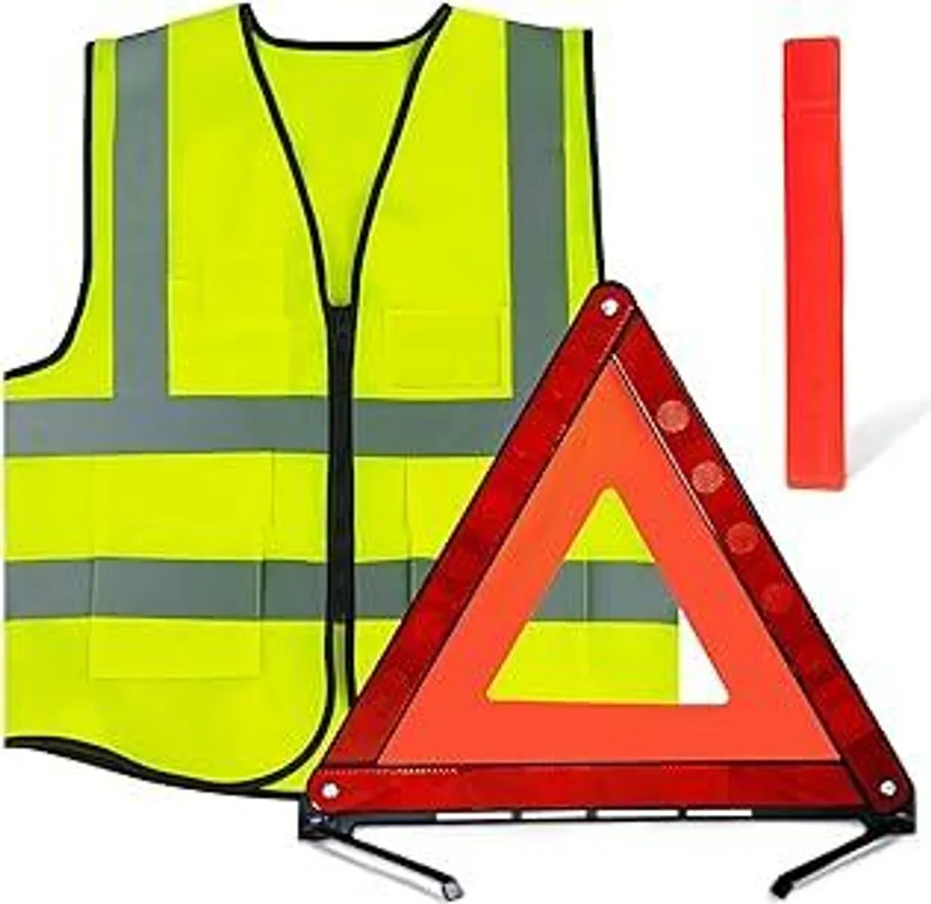 Kit Emergenza Viaggi WYFDZZP: Triangolo e Gilet per Vacanze Sicure