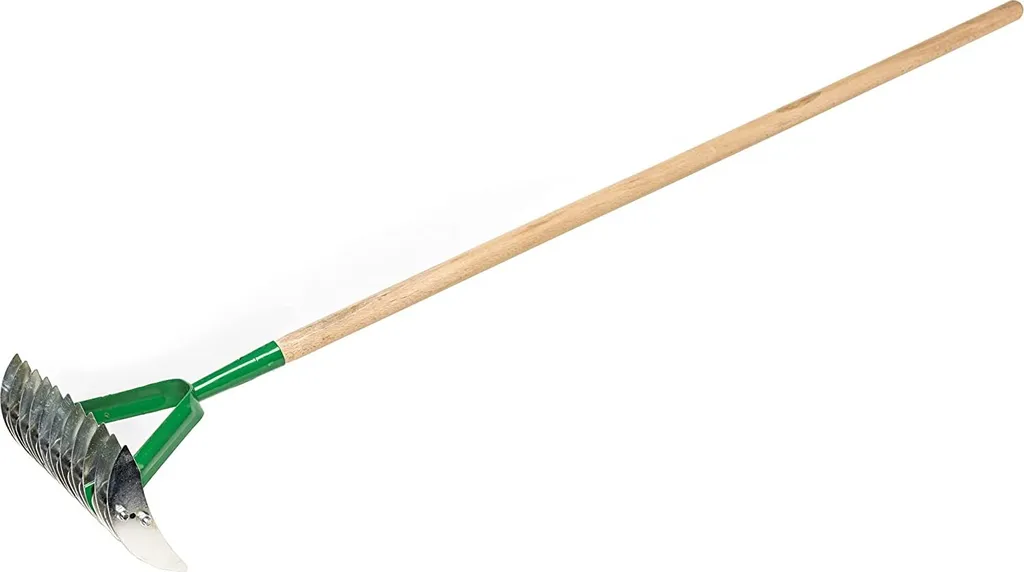 Râteau de coupe en acier et manche bois 150 cm robuste pour jardinier