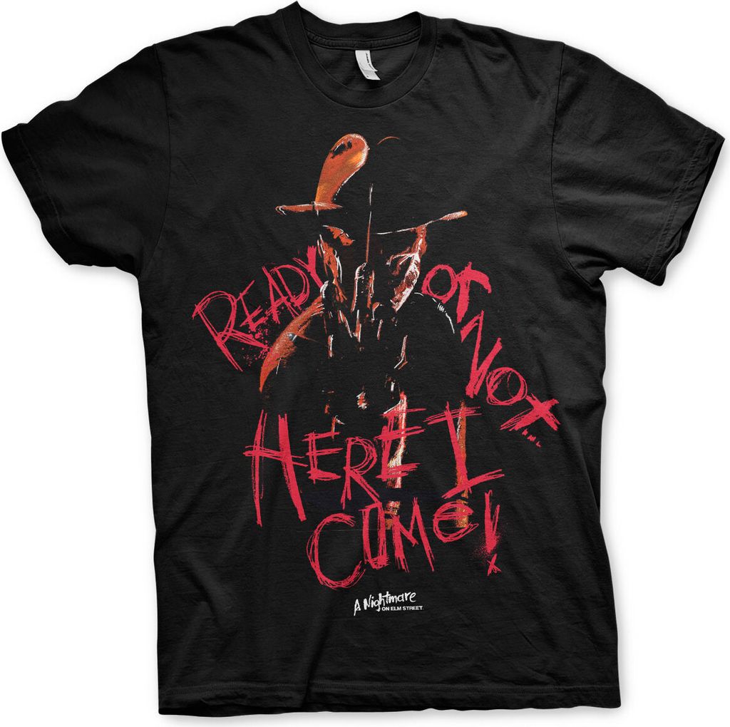 A Nightmare On Elm Street - Here I Come T-Shirt - X-Large - Black
