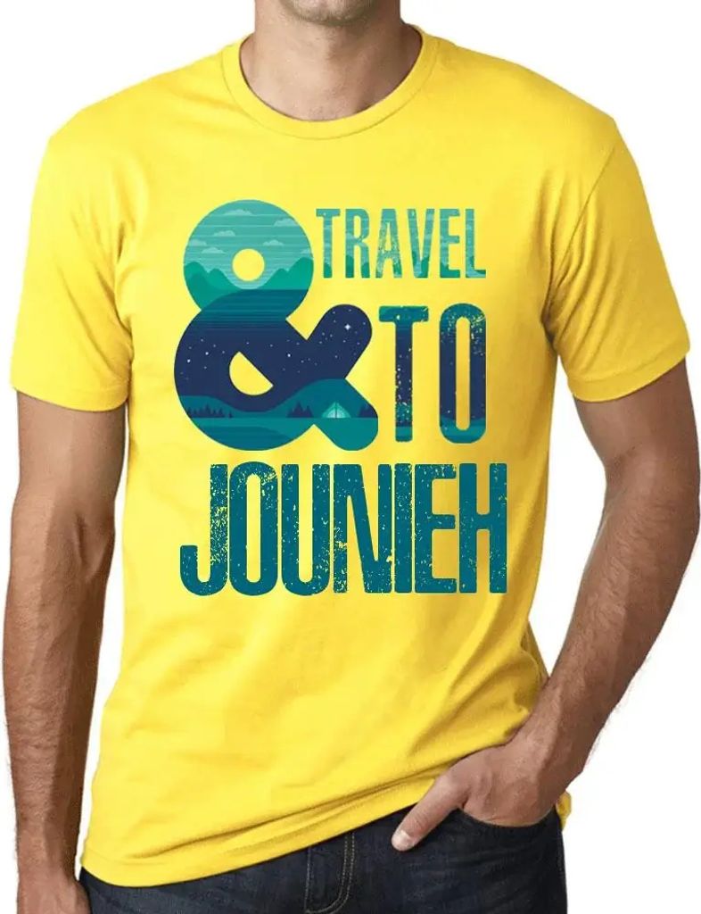 Herren Grafik T-Shirt Und Reise nach Jounieh – And Travel To Jounieh – Öko-Verantwortlich Vintage Jahrgang Kurzarm Lustige Druck Geburtstag Ge...