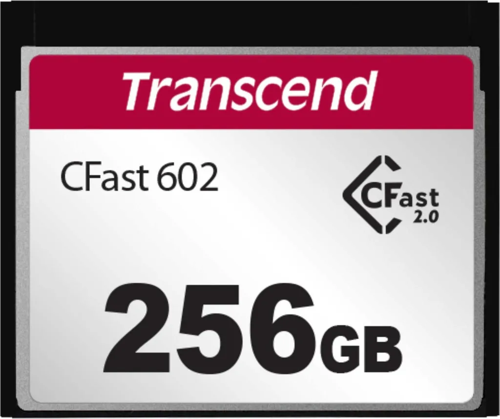 Carte CFast 2.0 Transcend 256 Go avec mémoire flash robuste