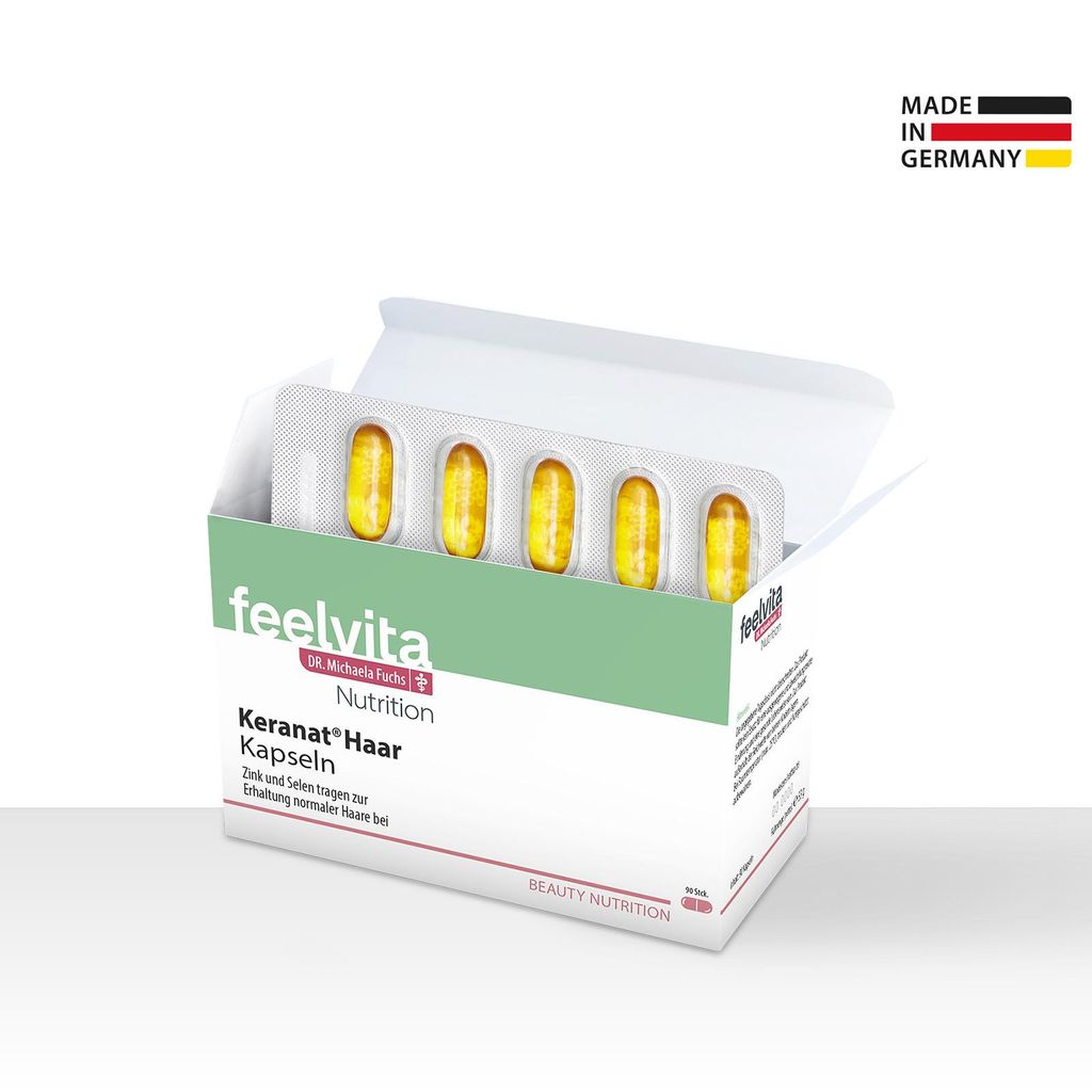 Genius Feelvita Nutrition Keranat® Haar Kapseln Produktbild 