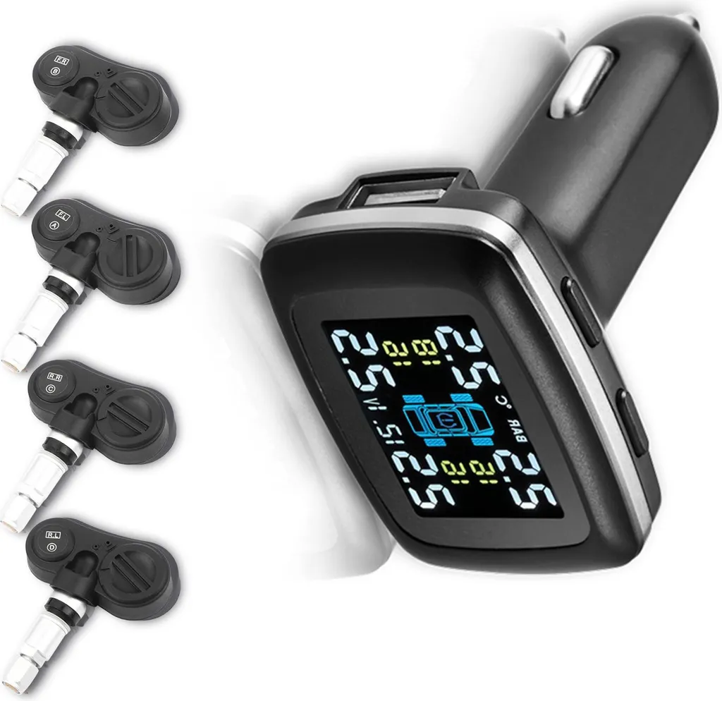 Système de surveillance TPMS intelligent avec 4 capteurs internes LCD