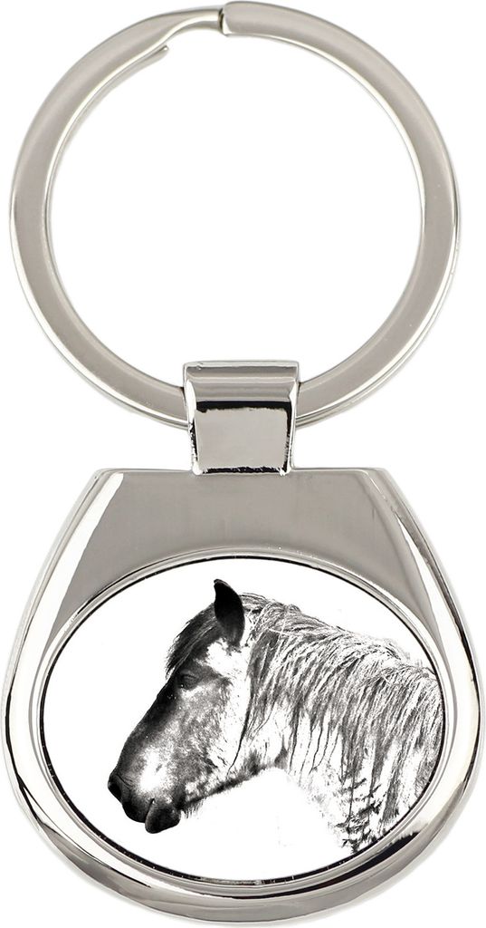 Belgisches Pferd - Schlüsselanhänger mit Pferd, Anhänger mit Aufdruck, personalisierter Anhänger der Marke Art-Dog