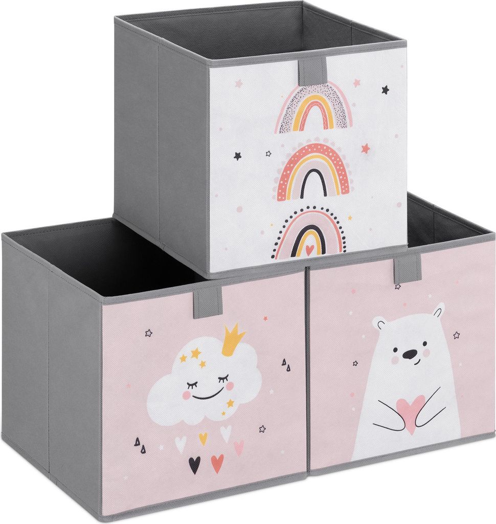 Navaris 3x Spielzeugkiste Aufbewahrungsbox Kinder - Produktbild 