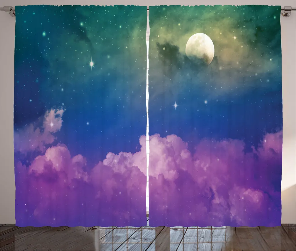Rideau Cosmos Multicolore pour Occulter et Décorer - Kit 280 x 225 cm