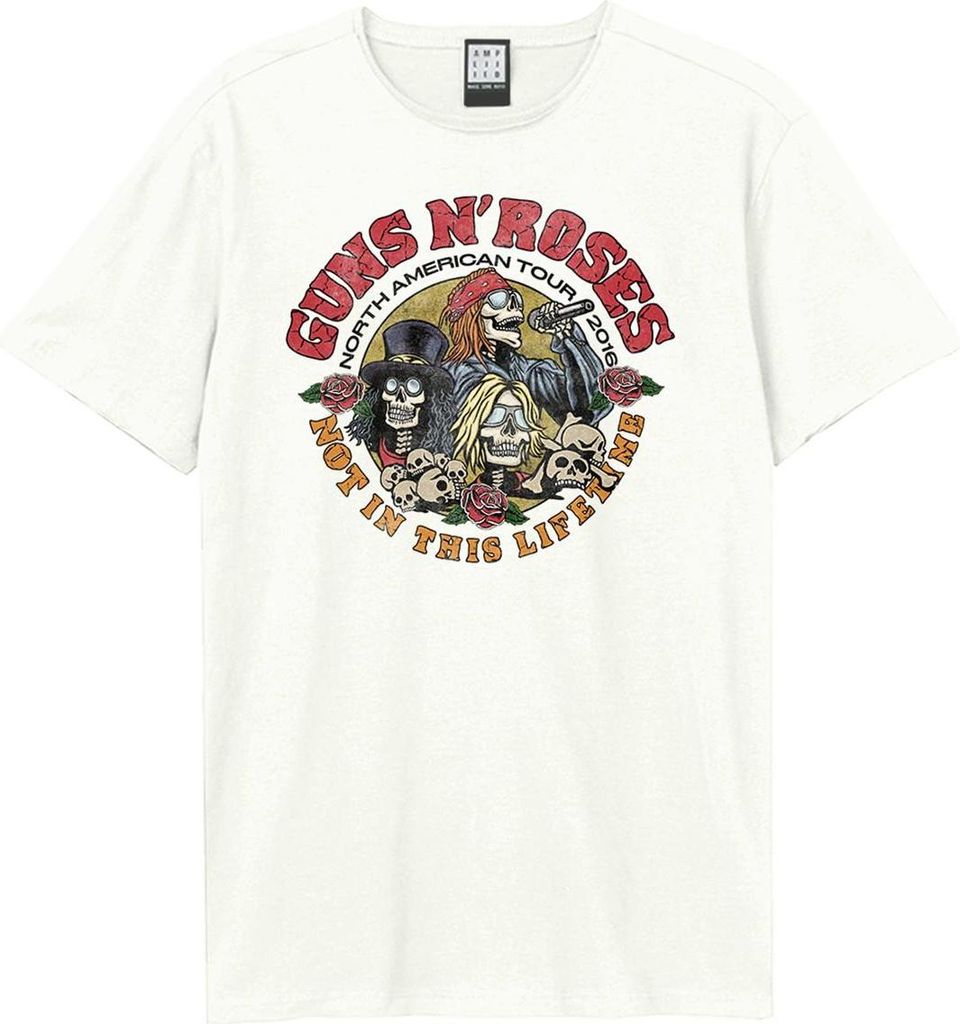 Amplified - "North American Tour" T-Shirt für Herren/Damen Uni GD3205 (XS) (Altweiß)