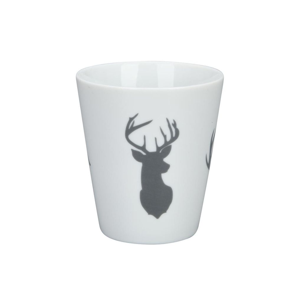 Krasilnikoff - Happy Mug HM630 - WInter Lodge - Hirsch / Stag - 330ml
