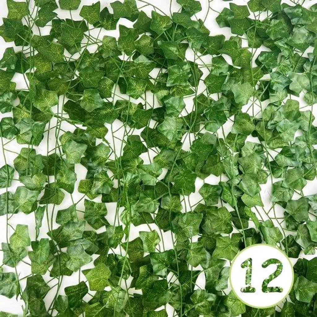Plantes grimpantes artificielles 12 pièces 2,2m lierre déco murale