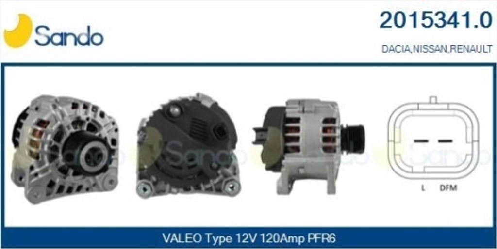 1 Generator SANDO 2015341.0 für NISSAN RENAULT