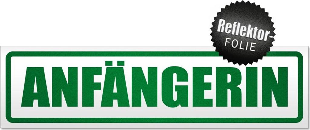 Anfängerin Magnetschild Schild magnetisch