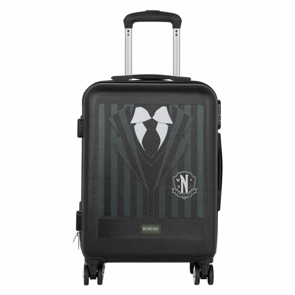 Valise Trolley Rigide 55cm Mercredi Uniform Bagage Cabine Ultra Léger