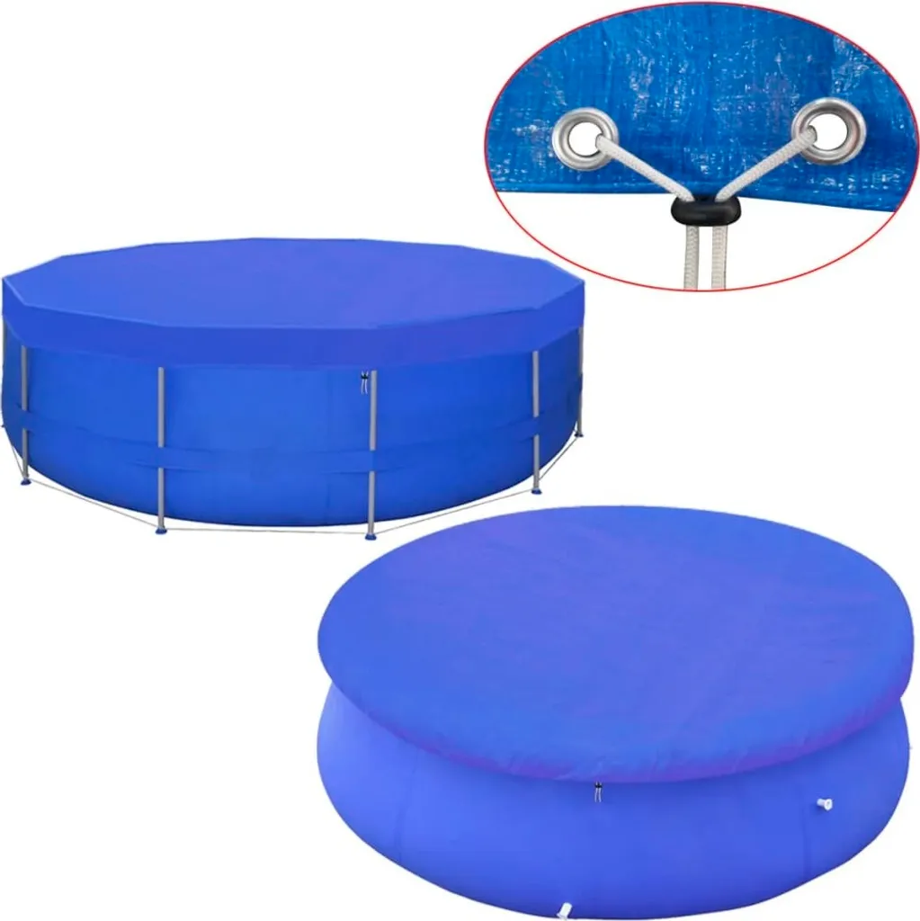 FLORALEAF Copertura Rotonda Per Piscina 4,6 M - Telone In Polietilene 160g/m² - Resistente Ai Raggi UV E Alle Intemperie