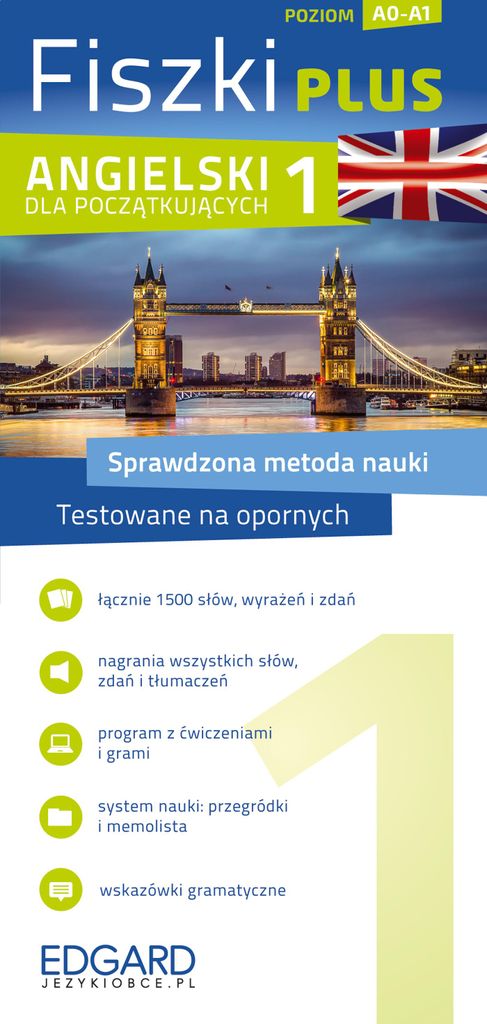 Angielski. Fiszki. PLUS dla początkujących 1 poziom A0-A1 wydanie 2