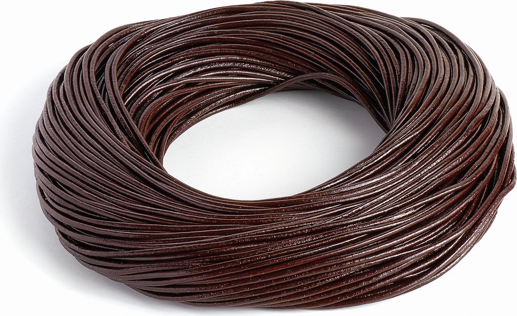 VBS XXL Lederband, 50 m, Ø 2 mm Dunkelbraun