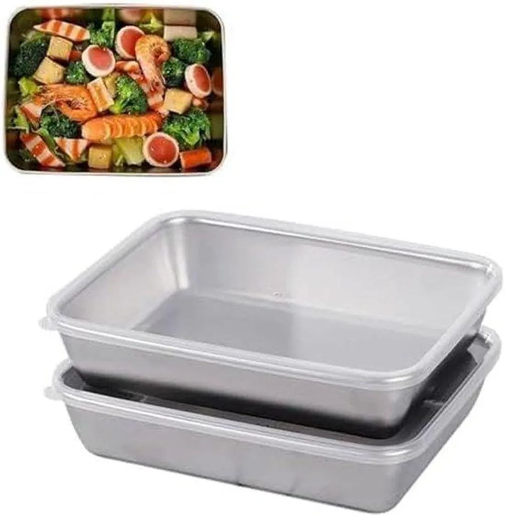 Couvercle de conservation adaptable pour boîte inox alimentaire 18/10 - 1pc