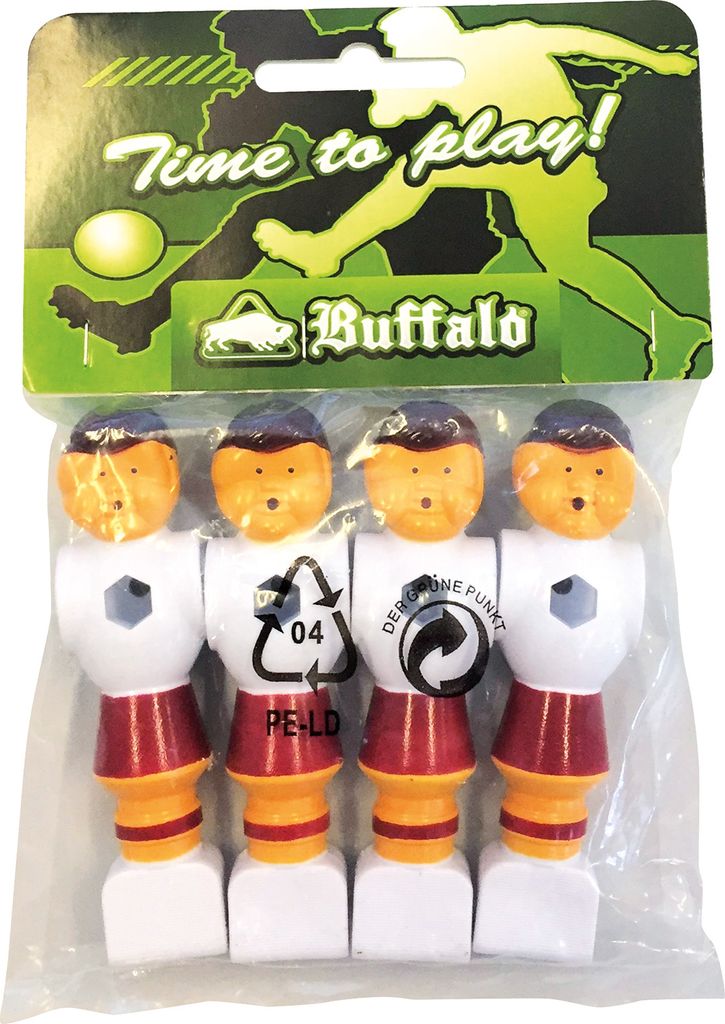 Buffalo Tischfußball Pop 16 mm rot/weiß 4 Stück Produktbild 