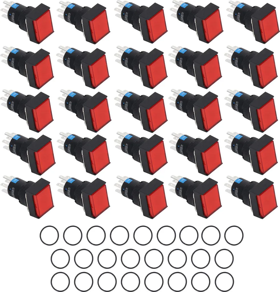 Boutons Poussoirs Autobloquants 24V avec Voyant LED pour Usage Intensif