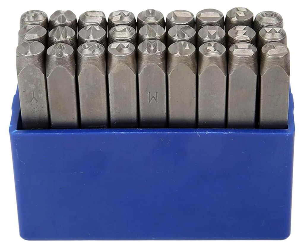 Buchstabenstanzer-Set mit 27 Buchstaben, Metallstempel aus Kohlenstoffstahl, vielseitig einsetzbar für Metallmarkierungen und Schmuckherstellung
