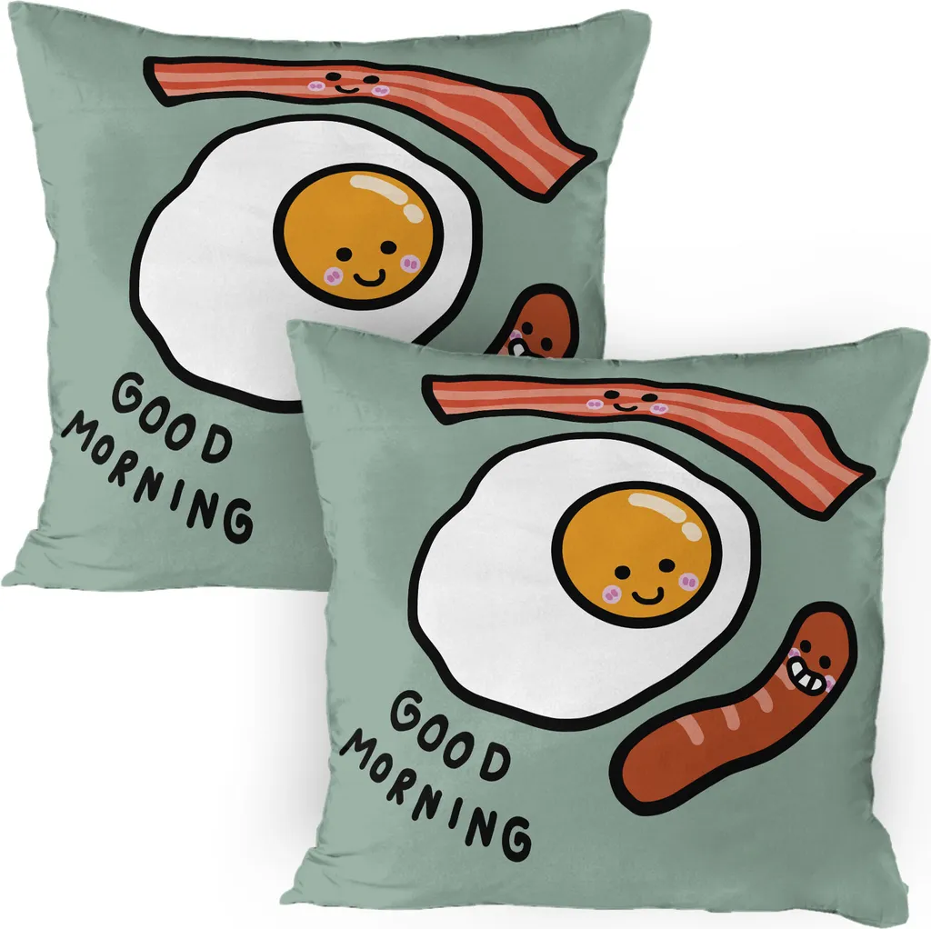 Federe ABAKUHAUS 80x80 Breakfast Edition - Rosa e Salmone per il Letto