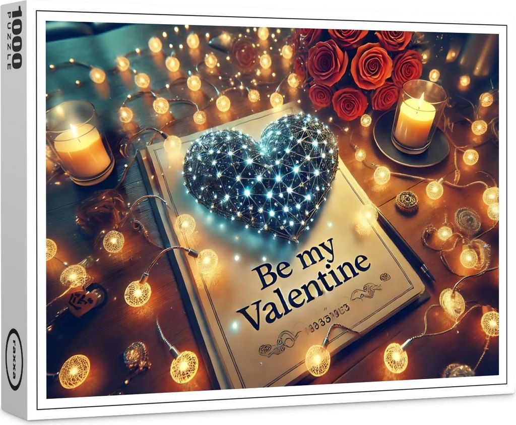 raxxa Premium-Puzzle "Romantisches Valentinstag-Deko-Set", 1000 Teile