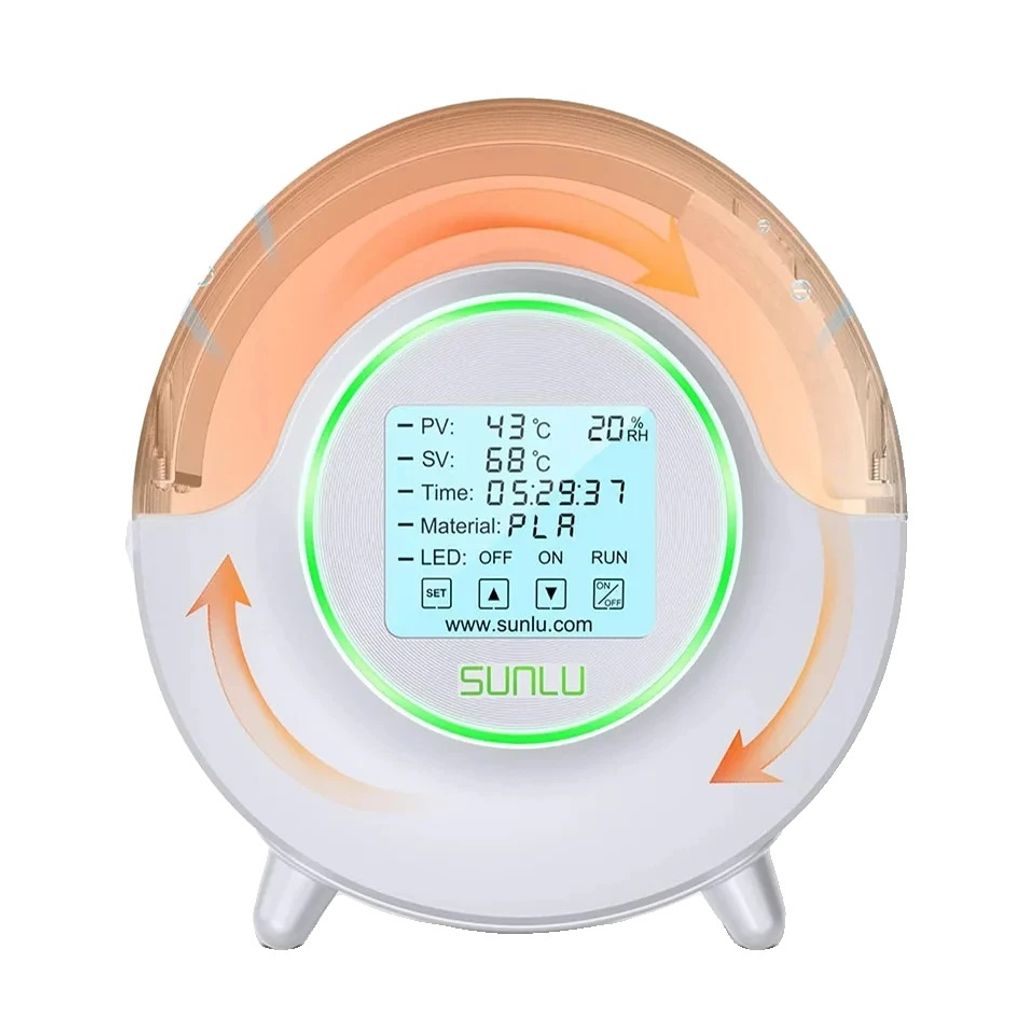 Filamenttrockner, 360° Rundumheizung, LED-Touchscreen, WEISS, EU STECKER (220V)