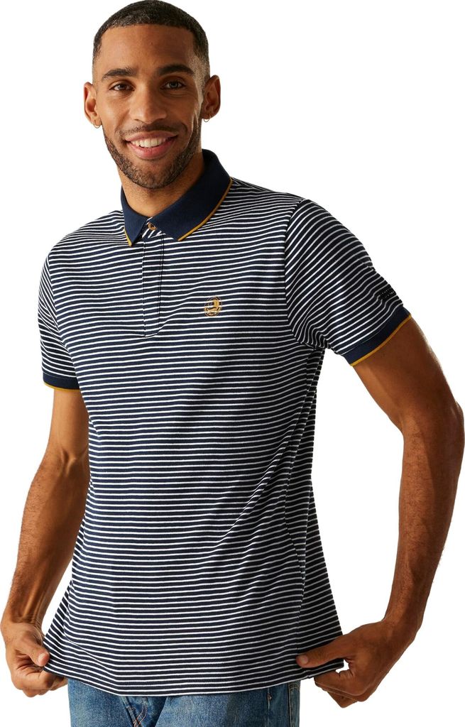 Regatta - "Tiver" Poloshirt für Herren RG11664 (M) (Marineblau/Steinweiß)