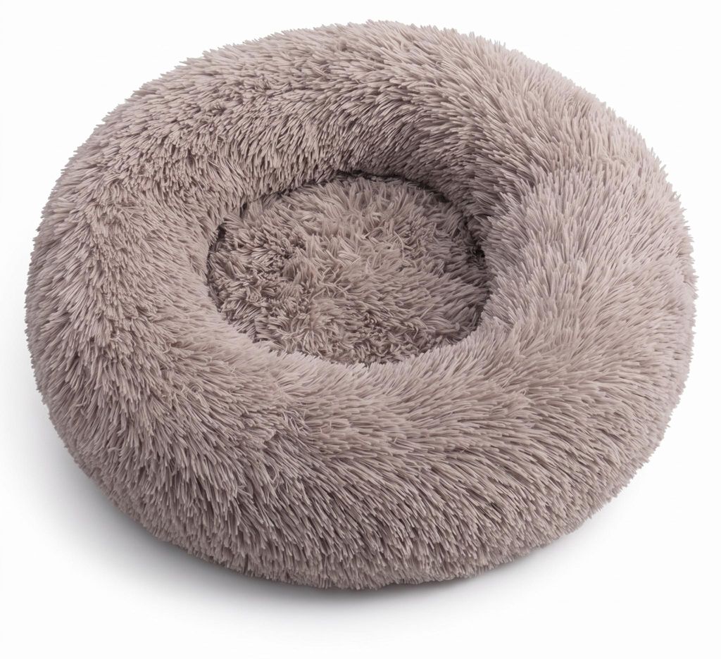 IvoQ Okrągłe legowisko dla psa Ø 60 cm – Fluffy Donut z Zdjęcie produktu  Obraz wygenerowany przez AI
