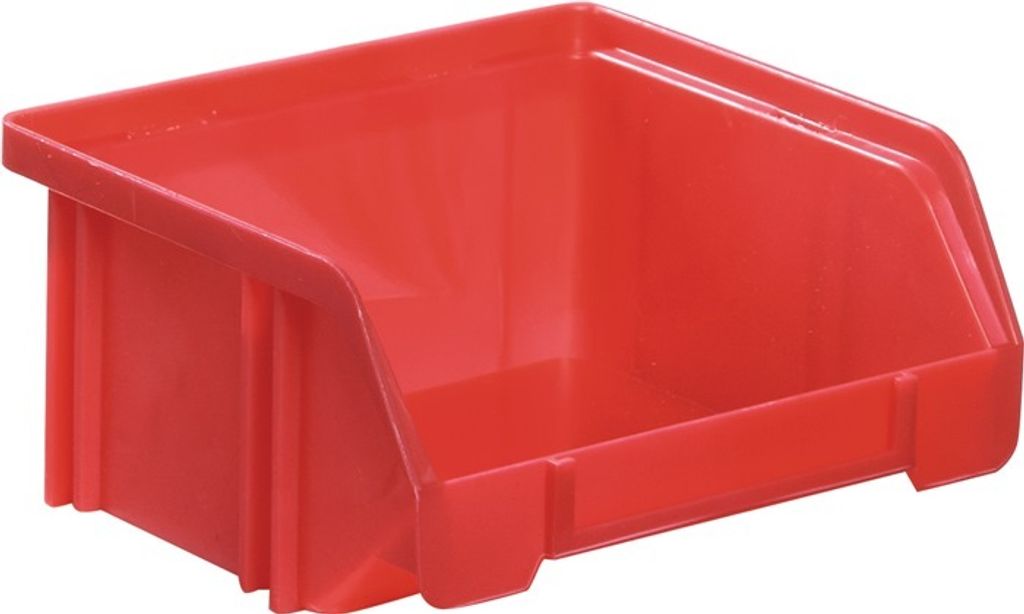 LA KA PE Sichtlagerkasten Größe 5 rot Länge 85 / 65 x Breite 105 x Höhe 45mm aus Polystyrol stapelbar - LK5