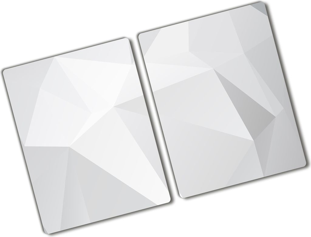 Tulup Glas Herdabdeckplatte - 2x40x52 cm - Glaskeramikkochfeld-Abdeckung Spritzschutz Glasabdeckplatte Kochplattenabdeckung und Schneidebrett - Zwe...