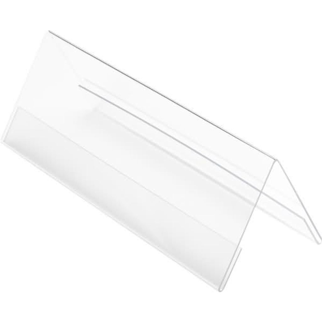 deflecto Tisch-Namensschild DIN A4 aus glasklarem Polystyrol
