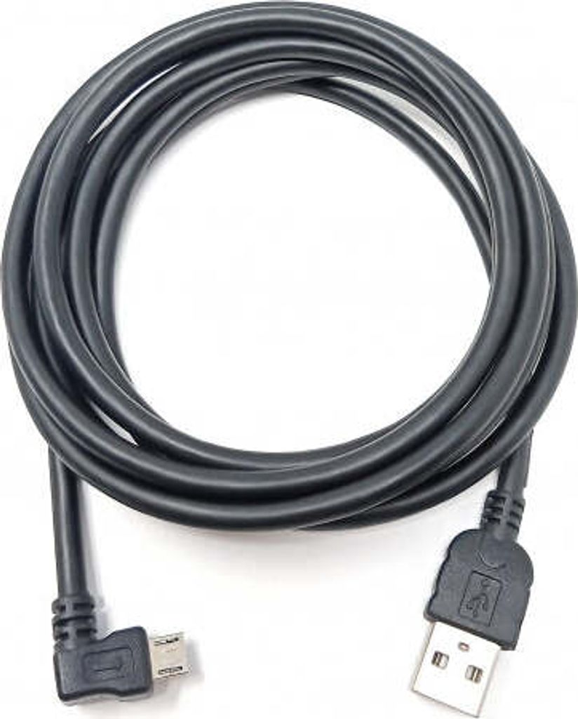 SYSTEM-S 2m meter Micro USB 2.0 Kabel gewinkelt 90 grad Winkelstecker (rechts/male) Datenkabel und Ladekabel