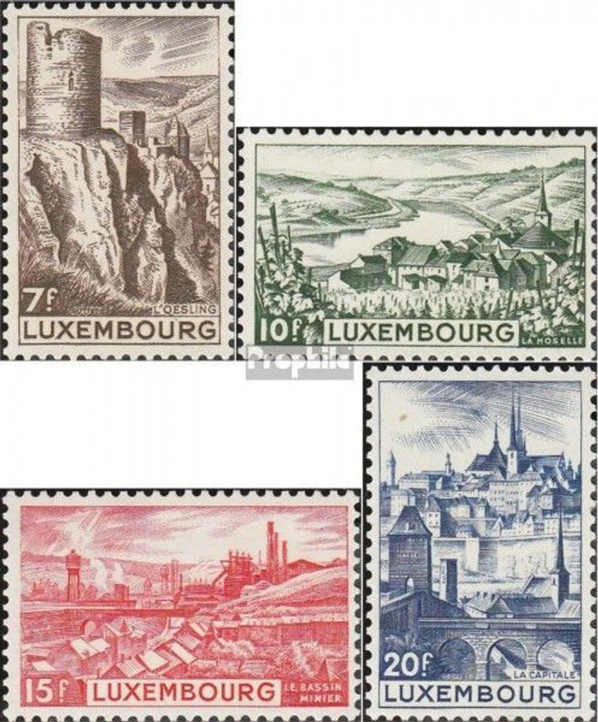 Briefmarken Luxemburg 1948 Mi 431-434 (kompl.Ausg.) postfrisch Landschaften