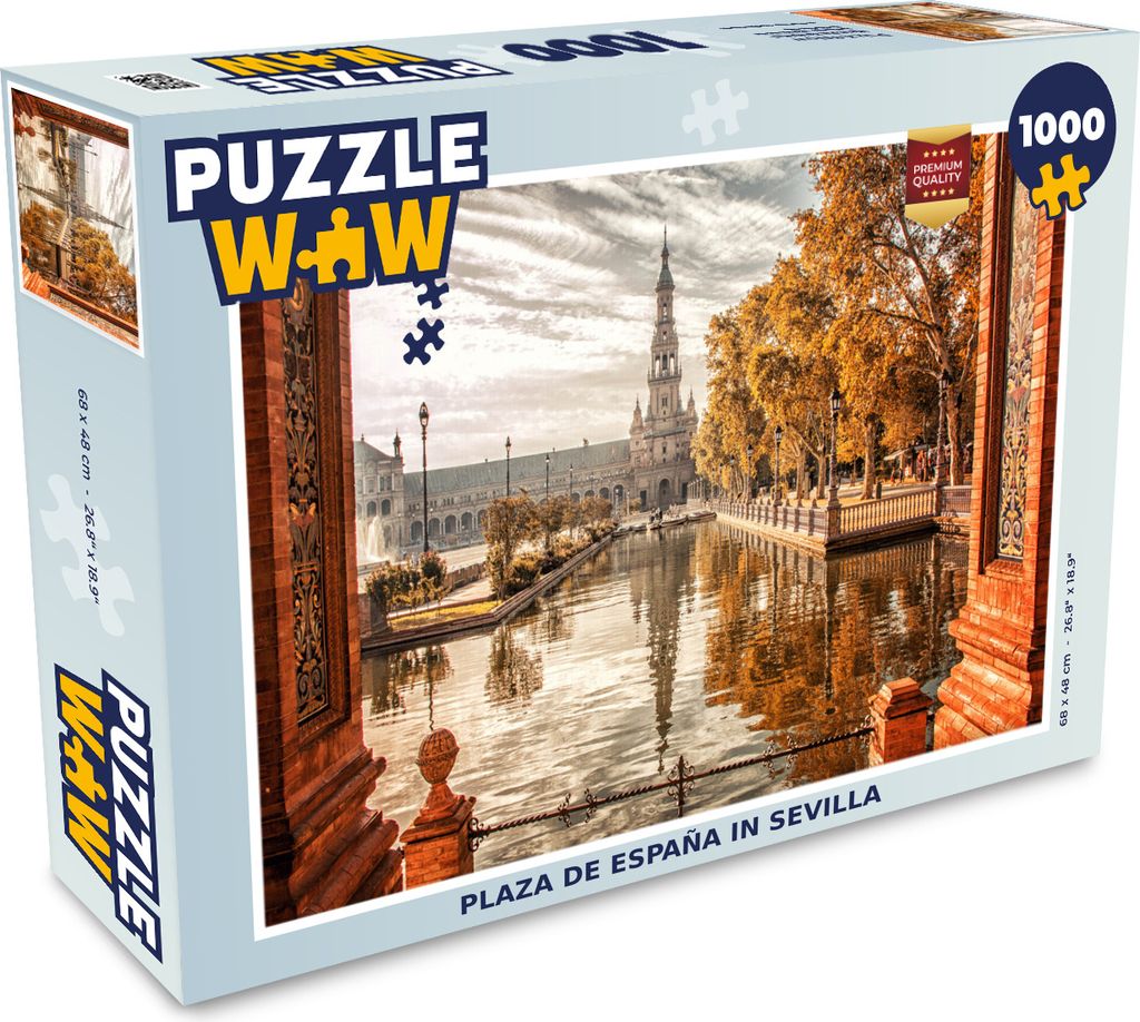 MuchoWow Puzzle 1000 Teile Sevilla - Spanien - Architektur - Erwachsene - Rätsel
