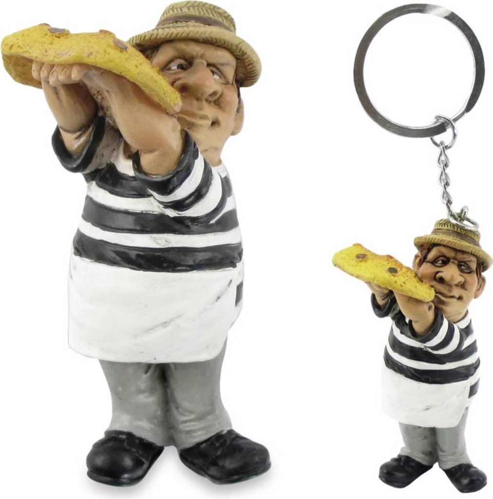 2er Set Schlüsselanhänger und Magnet - Funny Job - Pizzabäcker
