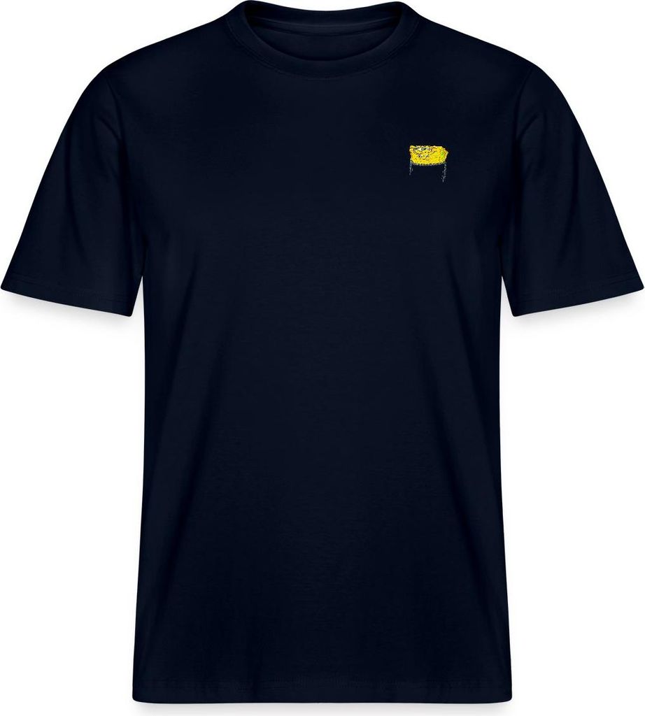 Spreadshirt SpongeBob Schwammkopf Stick Brustmotiv Relaxed Fit Uni T-Shirt, S, Navy