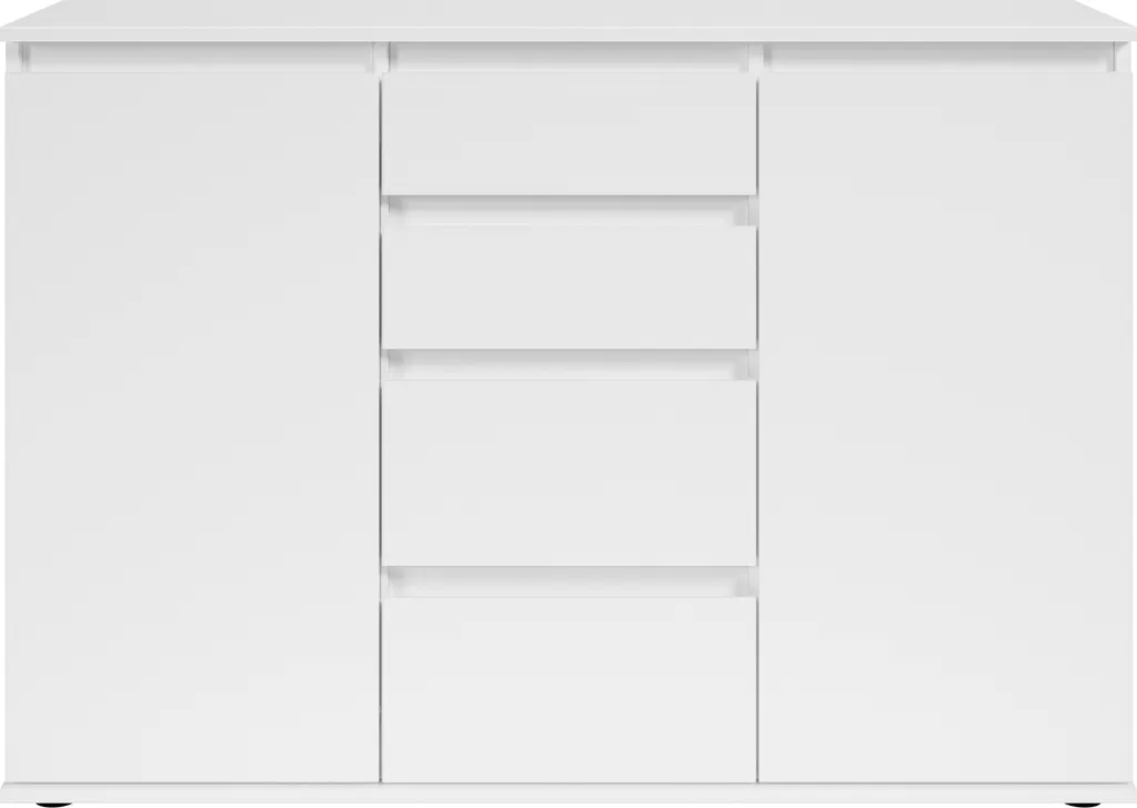Petit Buffet Brest Blanc 35cm Profondeur - Solution Rangement Couloir