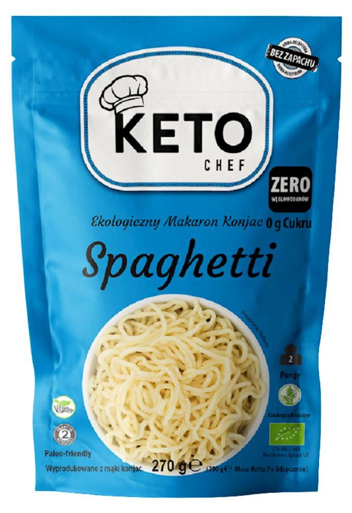 MAKARON (KONJAC) SPAGHETTI BEZGLUTENOWY BIO 270 g (200 g) - KETO CHEF