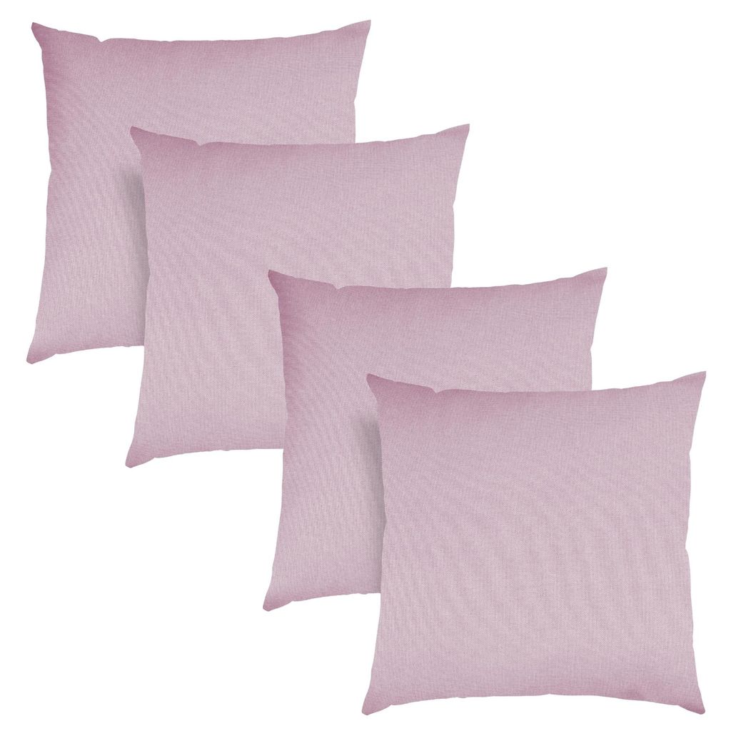 sleepling - 4er Set Sofakissen, 40 x 40 cm, Dekokissen, Kopfkissen, altrosa