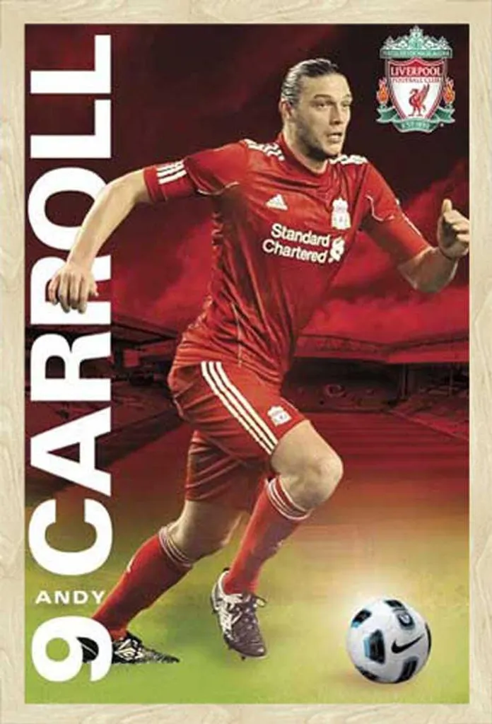 Occasione Poster Liverpool Andy Carroll + Cornice Shinsuke Maxi Oak