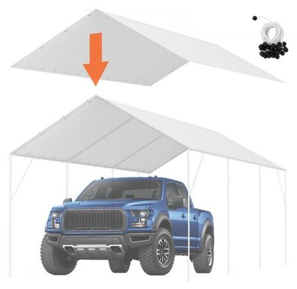 Famanu Carport-/Garagetent Dachplane - Ersatzdach 6 x 3 m - Produktbild 