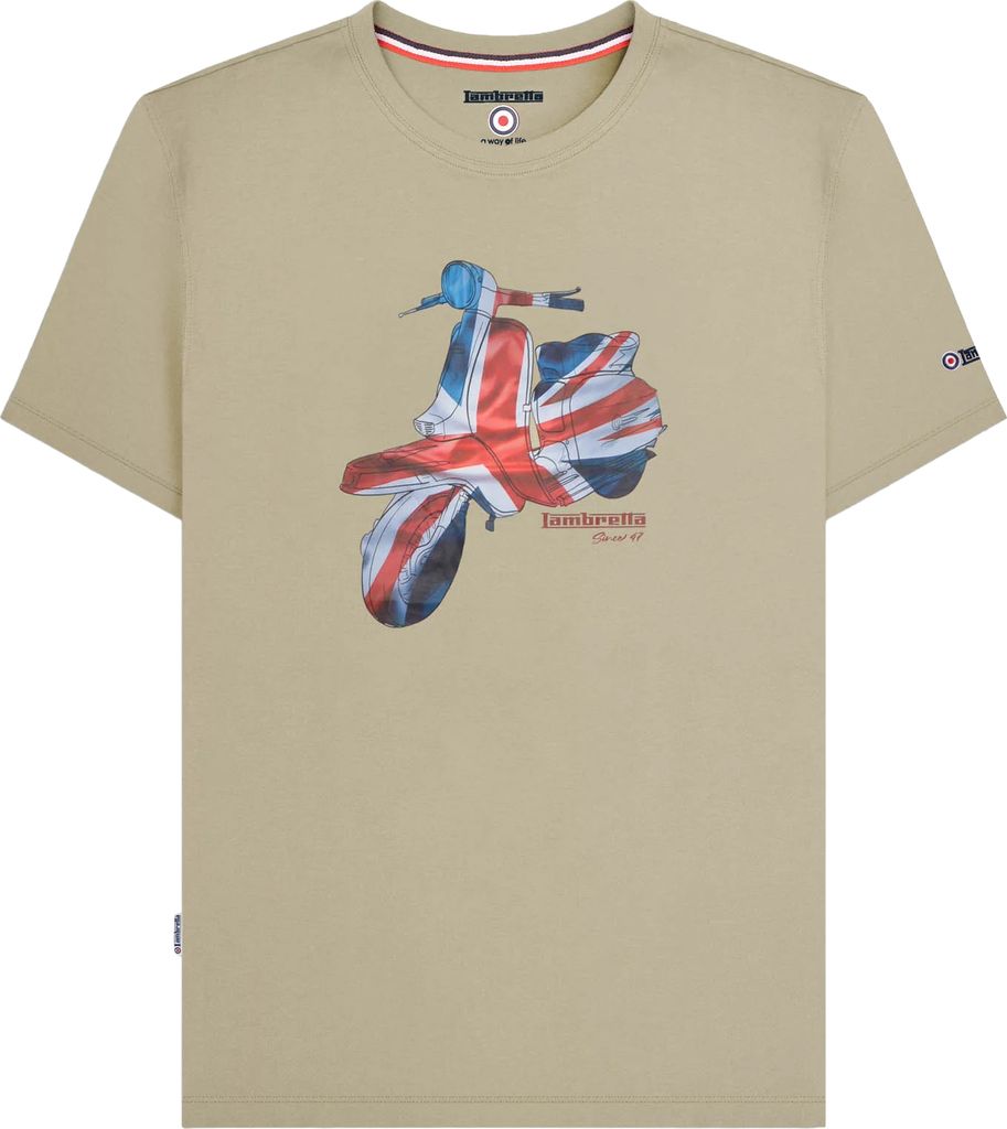 Lambretta - "SS25" T-Shirt für Herren LB152 (M) (Steinfarben)