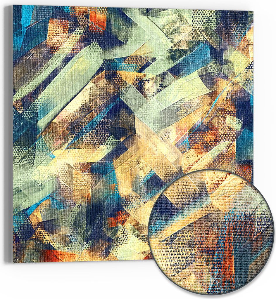 DEQORI Hybrid Leinwand Bild 50x50 cm 'Kreative Wirbel' Produktbild 