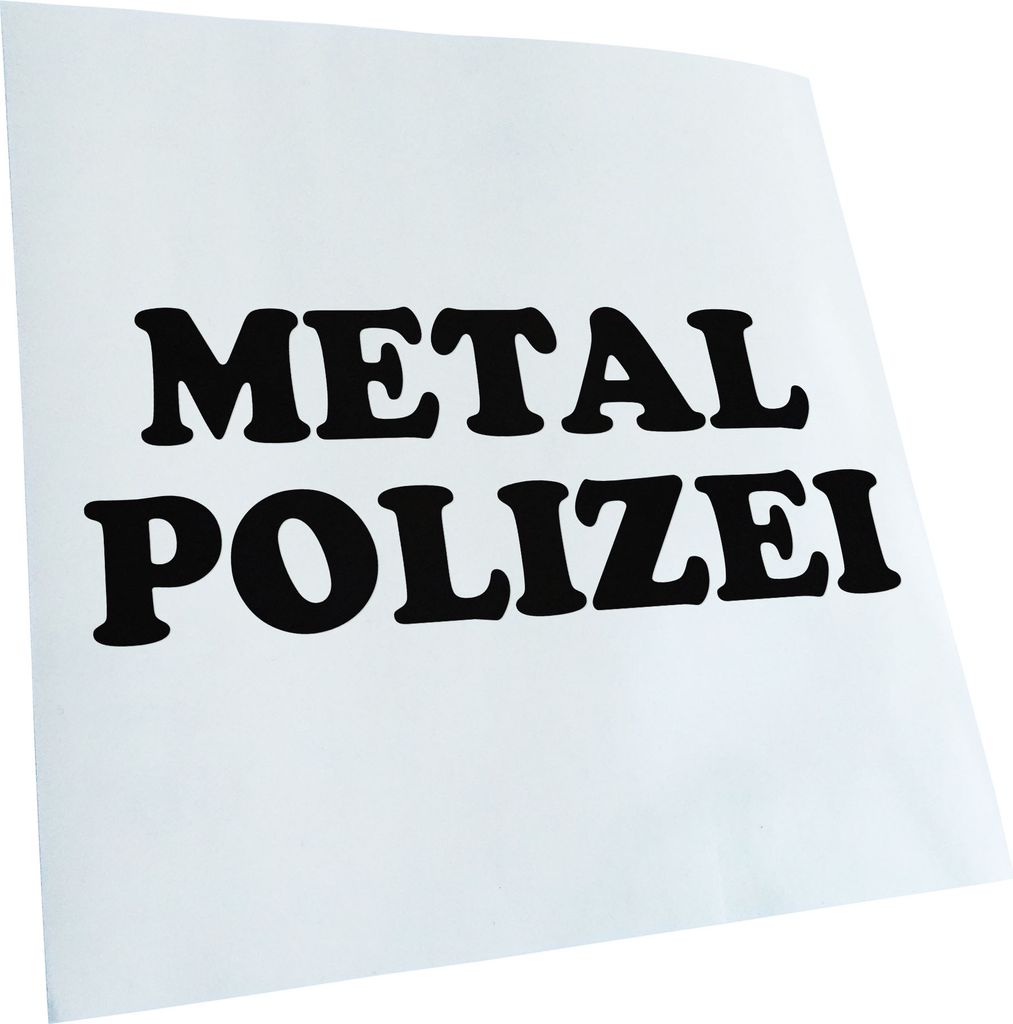 Kiwistar - Autoaufkleber - Metal Polizei Heavy Hard Rock Heckscheibenaufkleber - Aufkleber für Auto Kfz Fahrrad, LKW, Truck Mofa