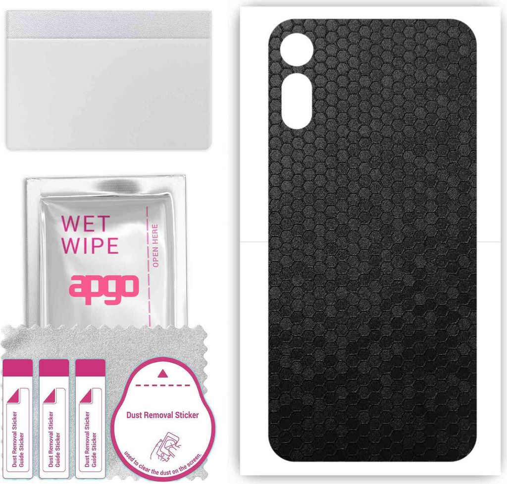 apgo Rückseite Schutzfolie, Skin, kompatibel mit Motorola Moto E (2020), Hinten Displayschutzfolie aus Vinylfolie, kratzfest, einfache Montage - S...