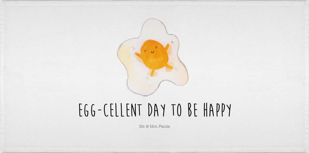 Mr. & Mrs. Panda Flauschtuch Spiegelei Ei - Weiß - Geschenk, gesichtshandtuch, Liebe, kleines Handtuch, Glücklich, frottierhandtuch, Frotteehandt...