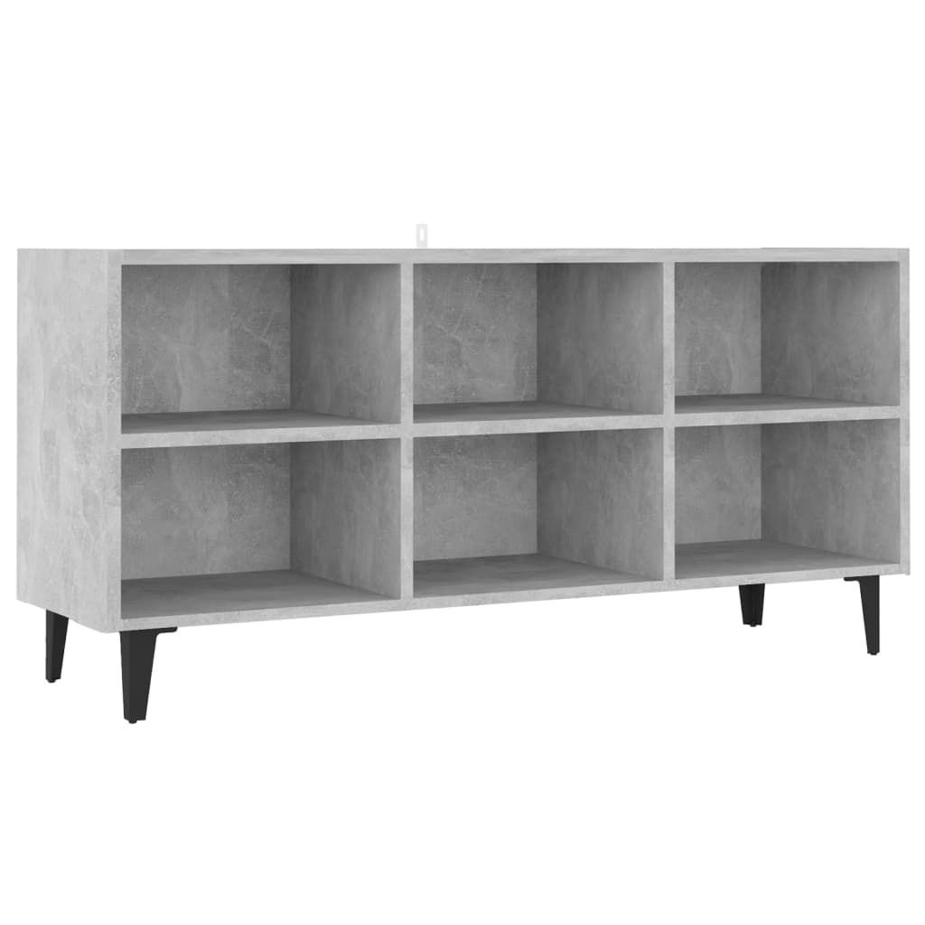 "2026 MODERNE"TV-Schrank - TV-Regal - Fernsehkommode - mit Metallbeinen Betongrau 103,5x30x50 cm - TV-Lowboard CC9491951