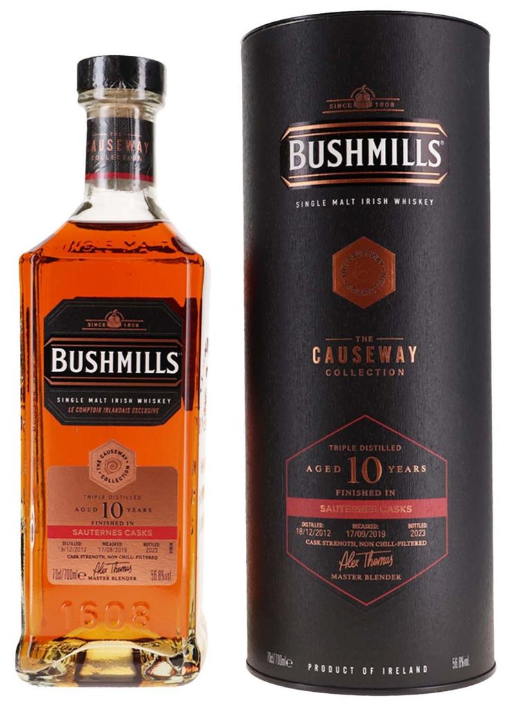 Bushmills 10 Jahre - 2012/2023 - Sauternes Cask Finish - Produktbild 