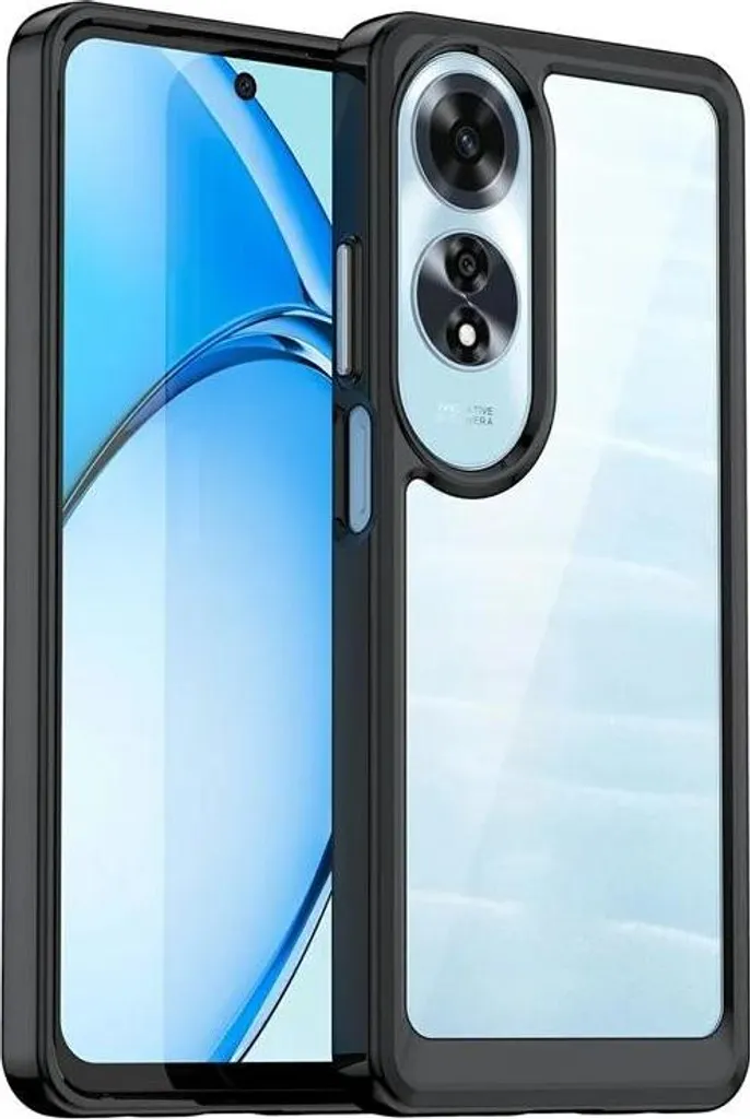 Oppo A60 4G Cover Phonesta Acrylic Hybrid - Nero per Uso Quotidiano