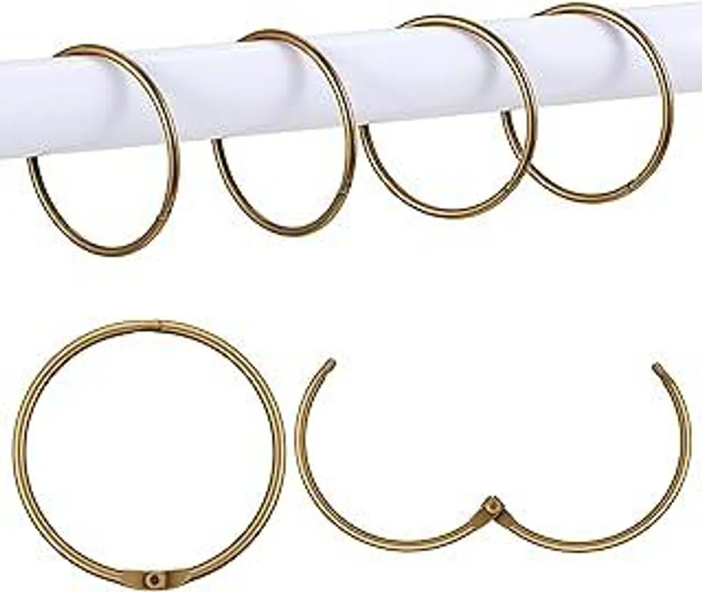 Mabor Ganci Tende Doccia 10pz - Anelli Antiruggine Ferro 50mm